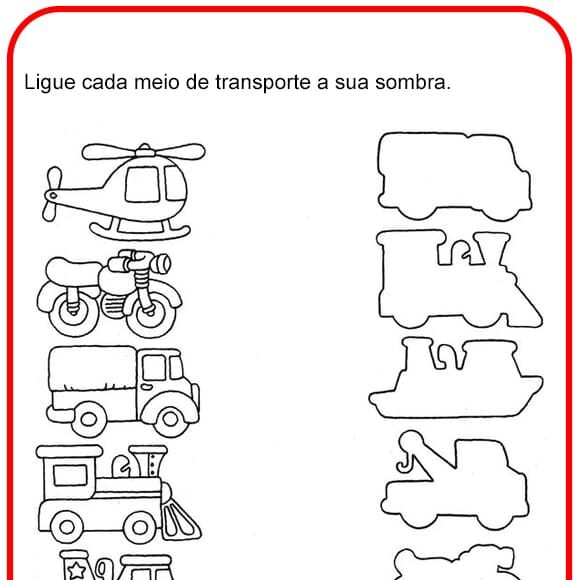 Atividades Meios De Transporte Cantinho Do Eva