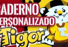 Capa de Caderno em EVA Tigor Tigre (DIY)