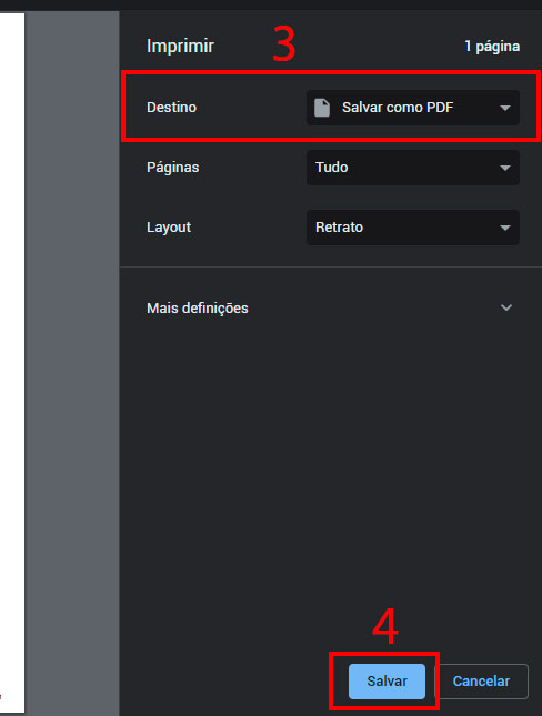 como imprimir em PDF pelo Google Chrome