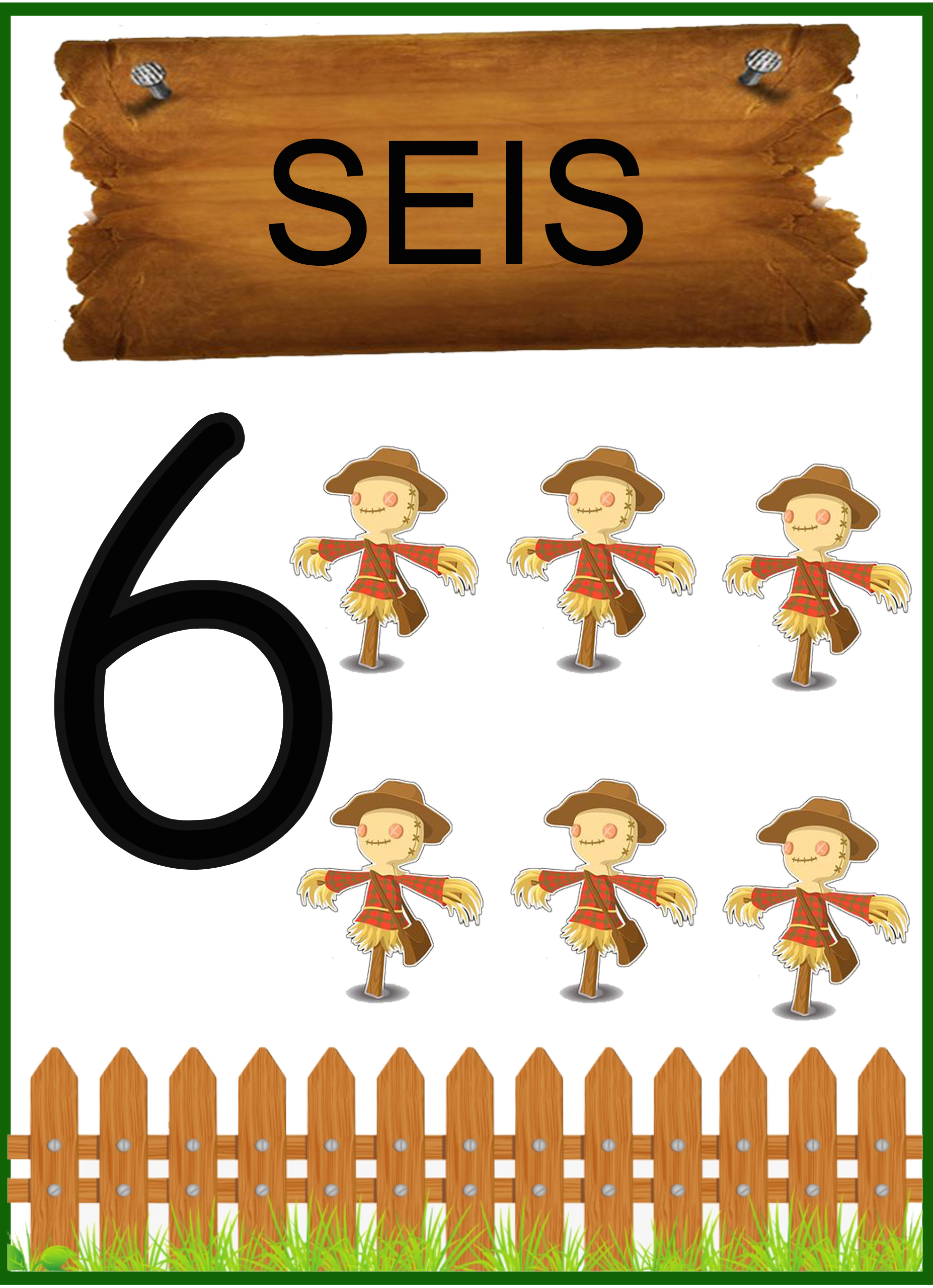 Cartazes numéricos Educação Infantil