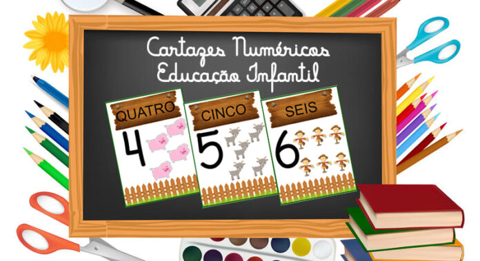 Cartazes numéricos Educação Infantil