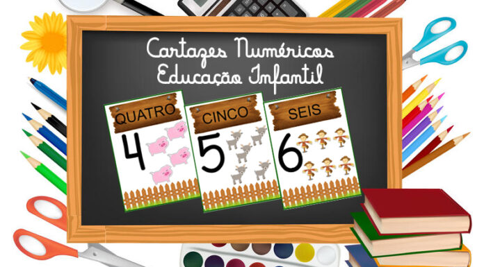 Cartazes numéricos Educação Infantil