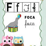 Cartazes do Alfabeto tema corujinha para imprimir e decorar – F