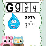 Cartazes do Alfabeto tema corujinha para imprimir e decorar – G
