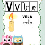 Cartazes do Alfabeto tema corujinha para imprimir e decorar – V