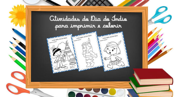 Atividades do Dia do Índio para imprimir e colorir