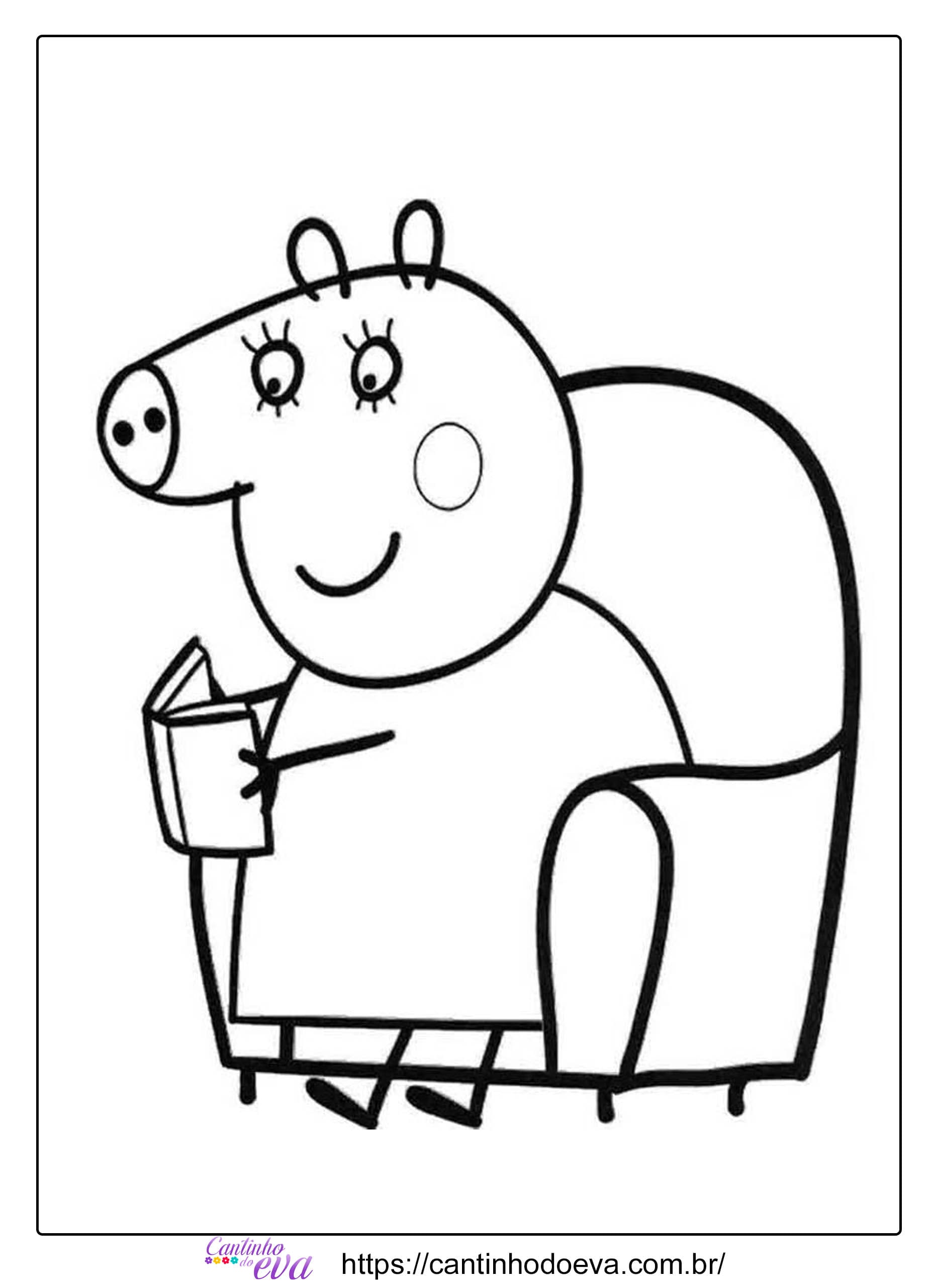 Desenho da Peppa para colorir - Artesanato Passo a Passo!