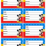 11 etiqueta Mickey azul