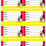9 etiqueta Mickey