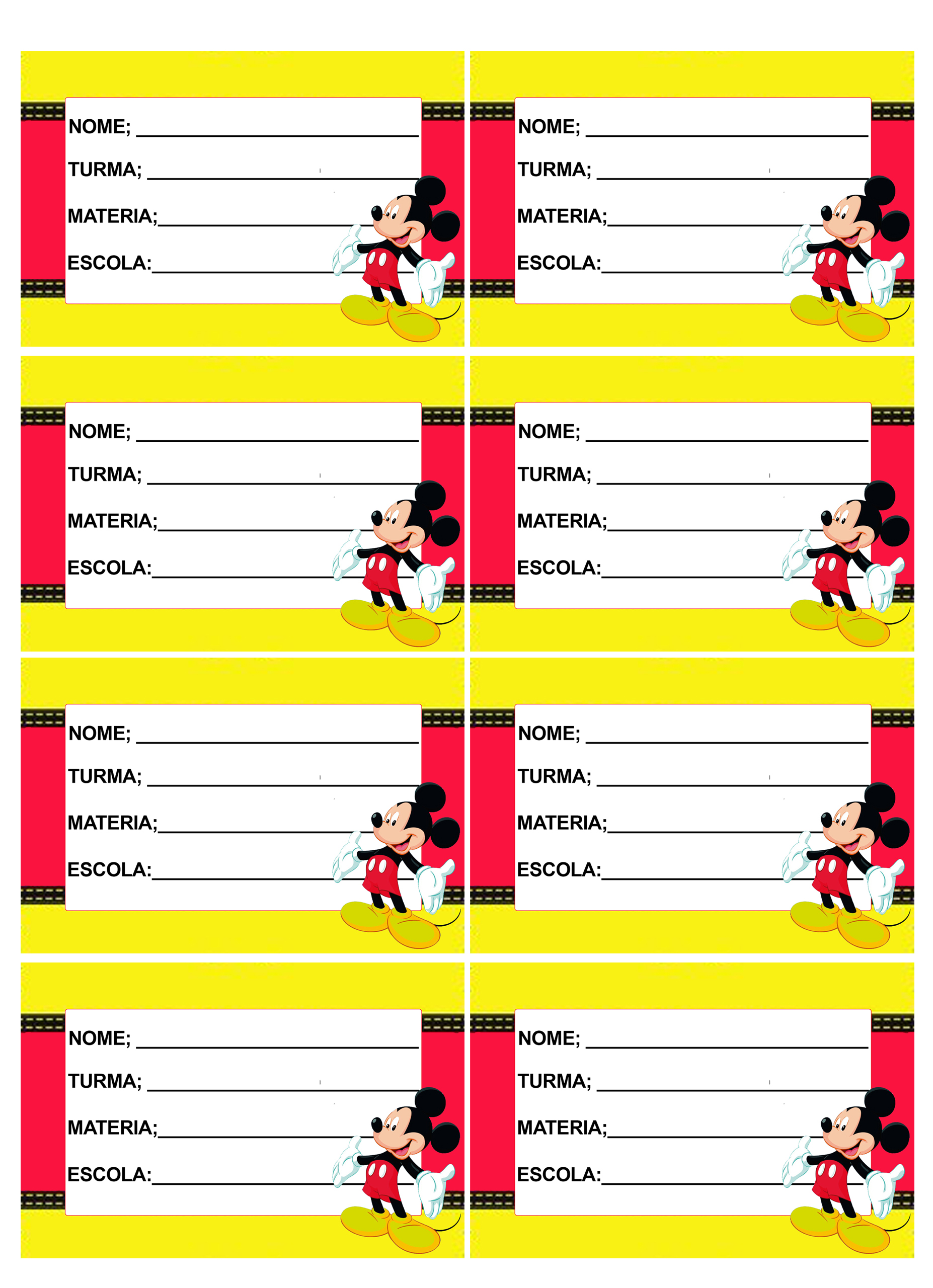 etiqueta Mickey
