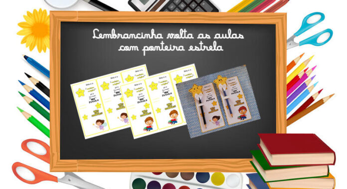 Lembrancinha-volta-as-aula-com-ponteira-estrela-em-EVA