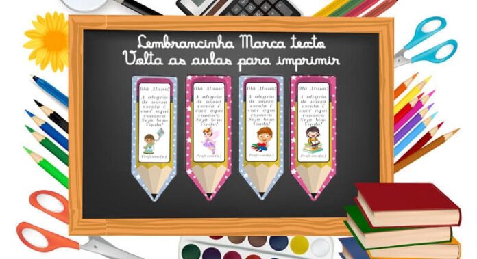 lembrancinha marca texto para menina e menino