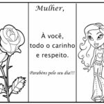 Lembrancinhas cartão para colori dia da mulher