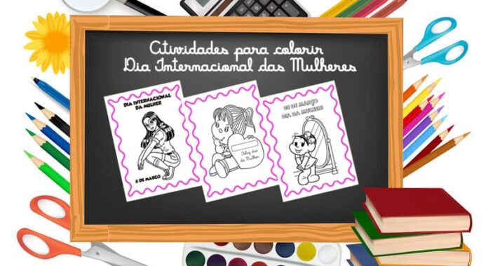 Atividades para colori dia da mulher