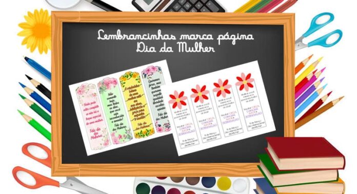 lembrancinha marca página dia da mulher