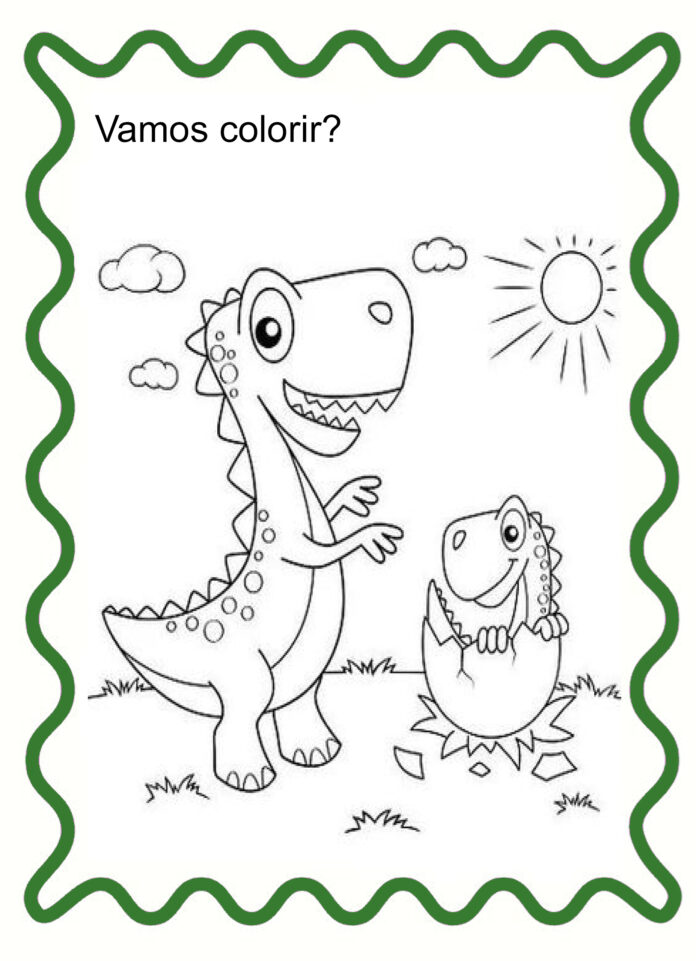 dinossauro para colorir