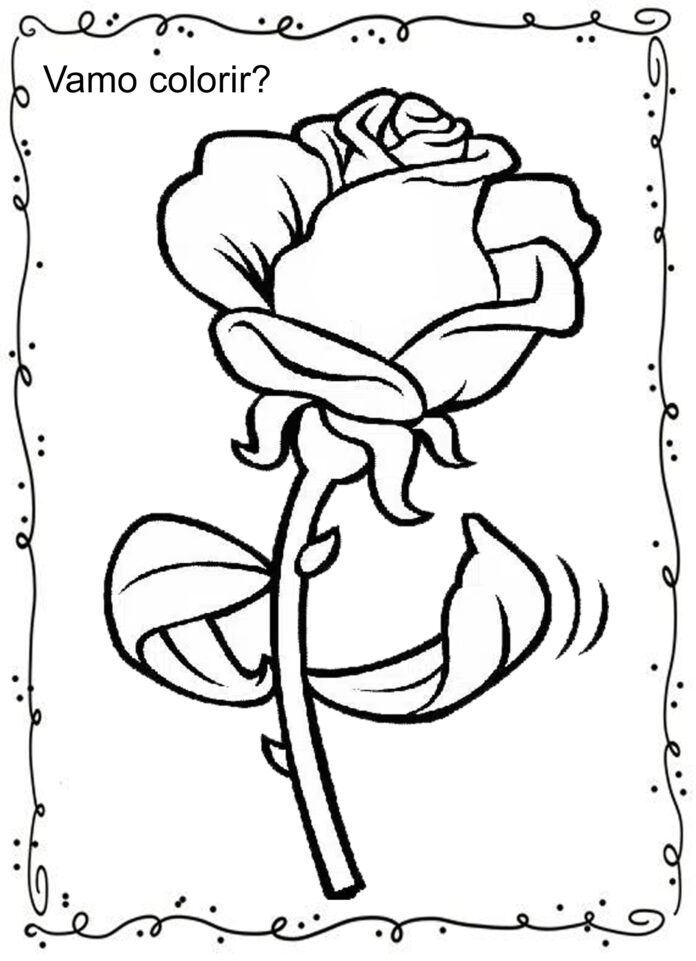 Flores para colorir