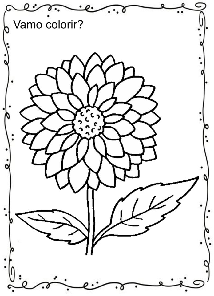 flores para colorir