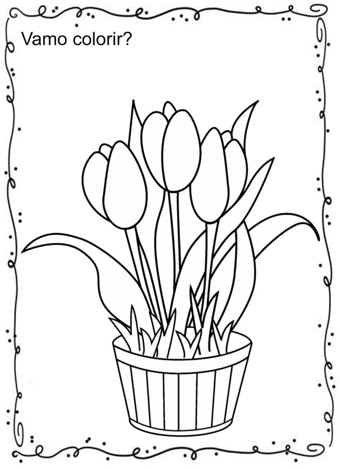 flores para colorir