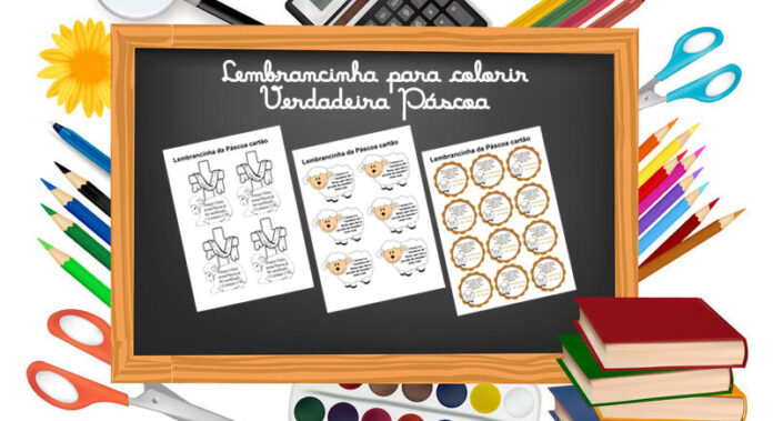 Lembrancinha para colorir verdadeira páscoa