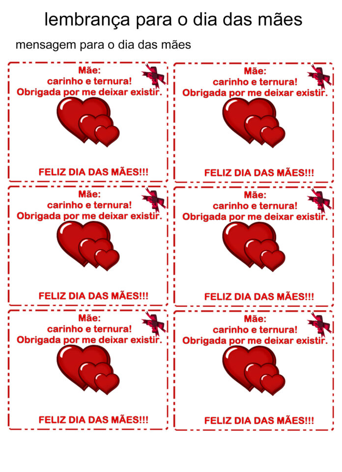 cartão dia das mães