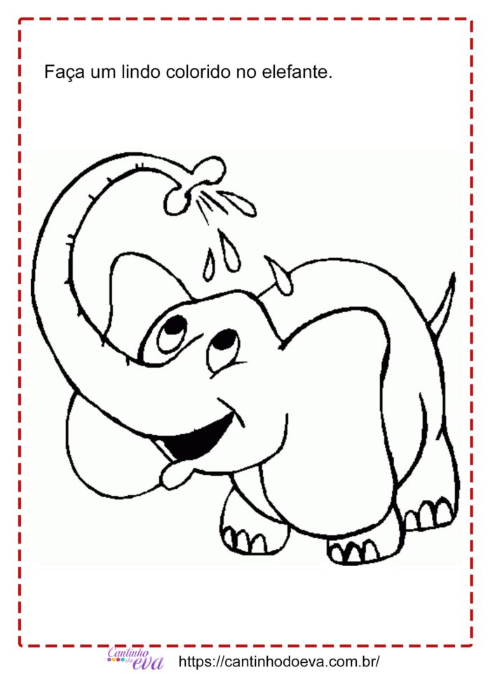 elefante para colorir