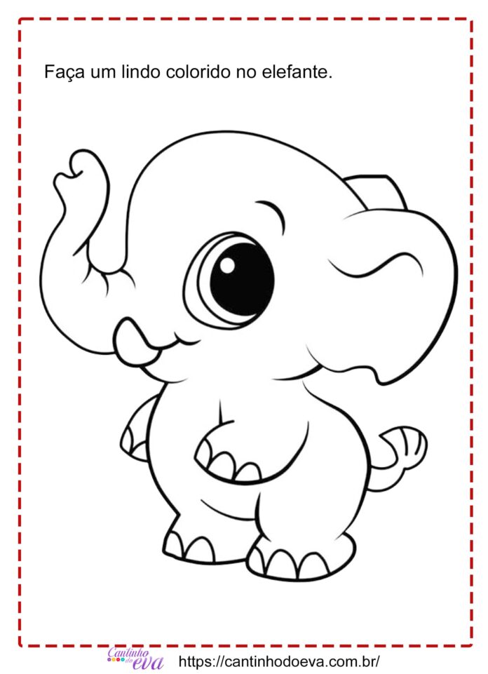 elefante para colorir