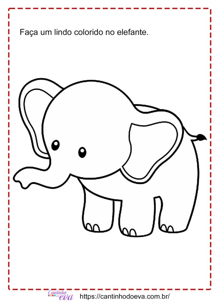 elefante para colorir