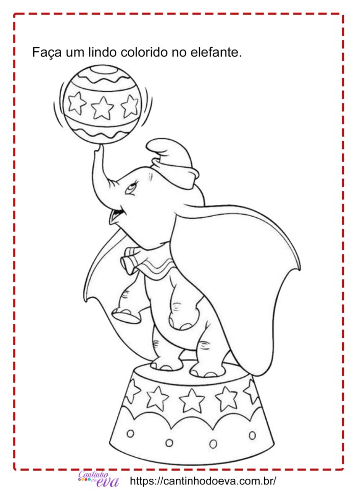 elefante para colorir