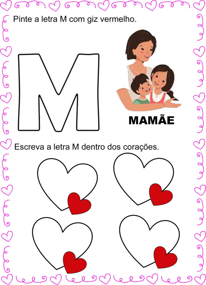 Atividades dia das mães educação infantil