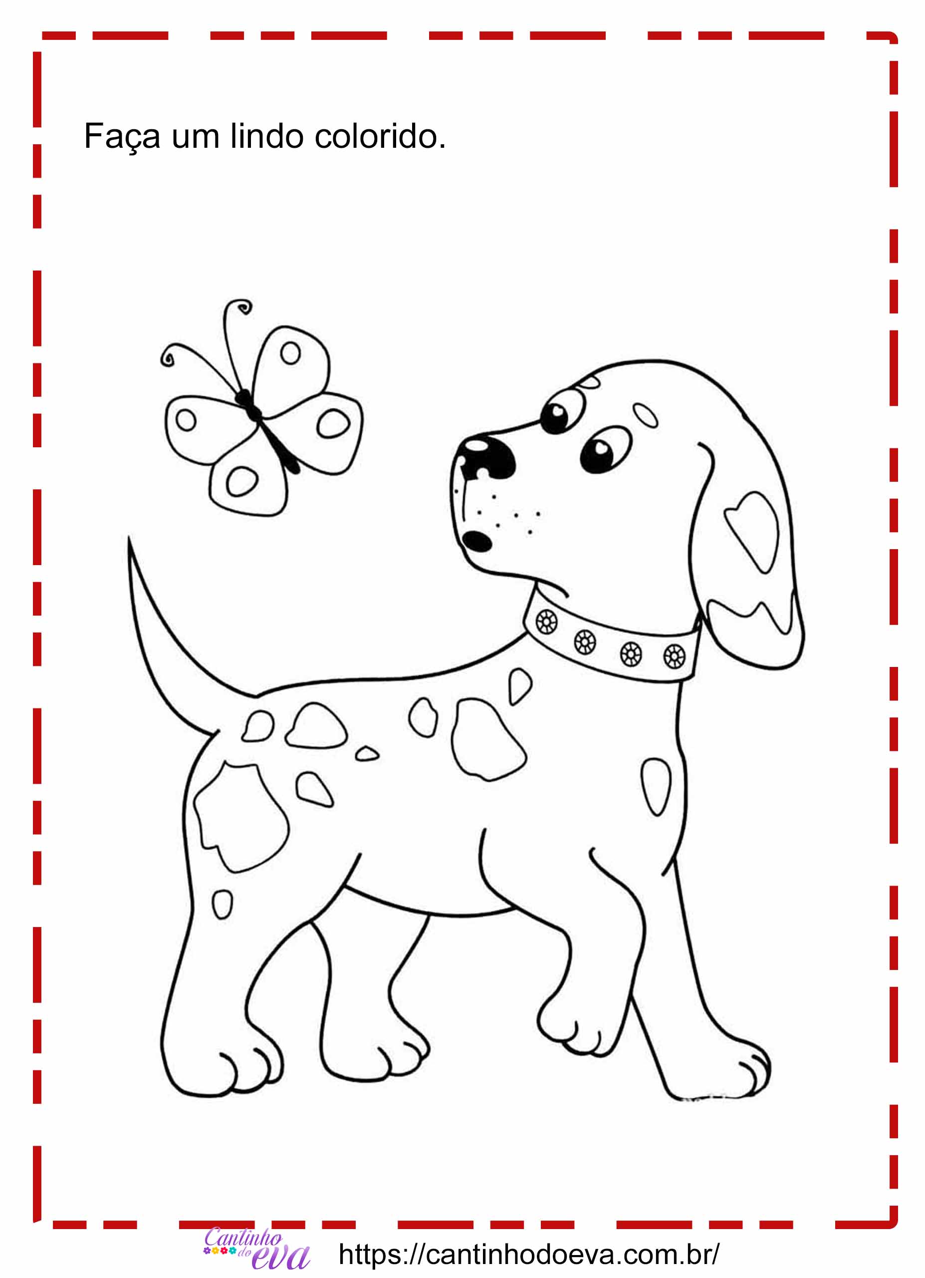 desenho de cachorro para colorir