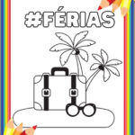 atividade para colorir boas férias