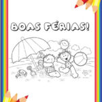atividade para colorir boas férias