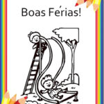 atividade para colorir boas férias