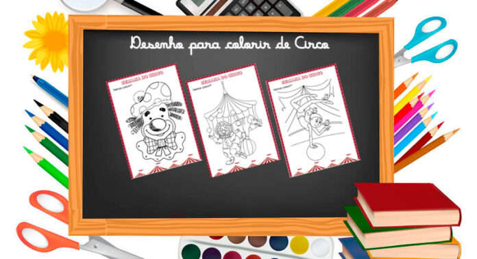 desenho para colorir de circo