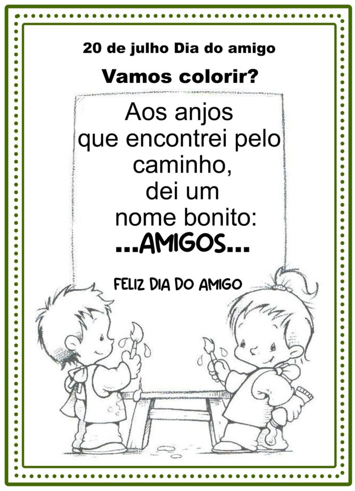 atividade dia do amigo educação infantil