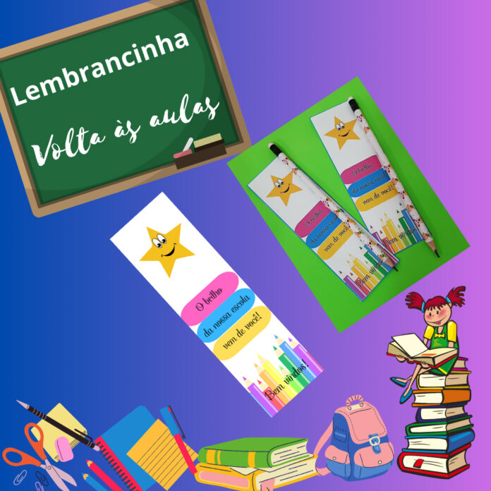 lembrancinha volta às aulas educação infantil