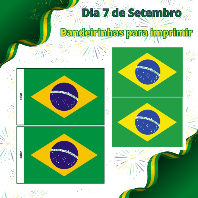 bandeirinha do brasil para imprimir