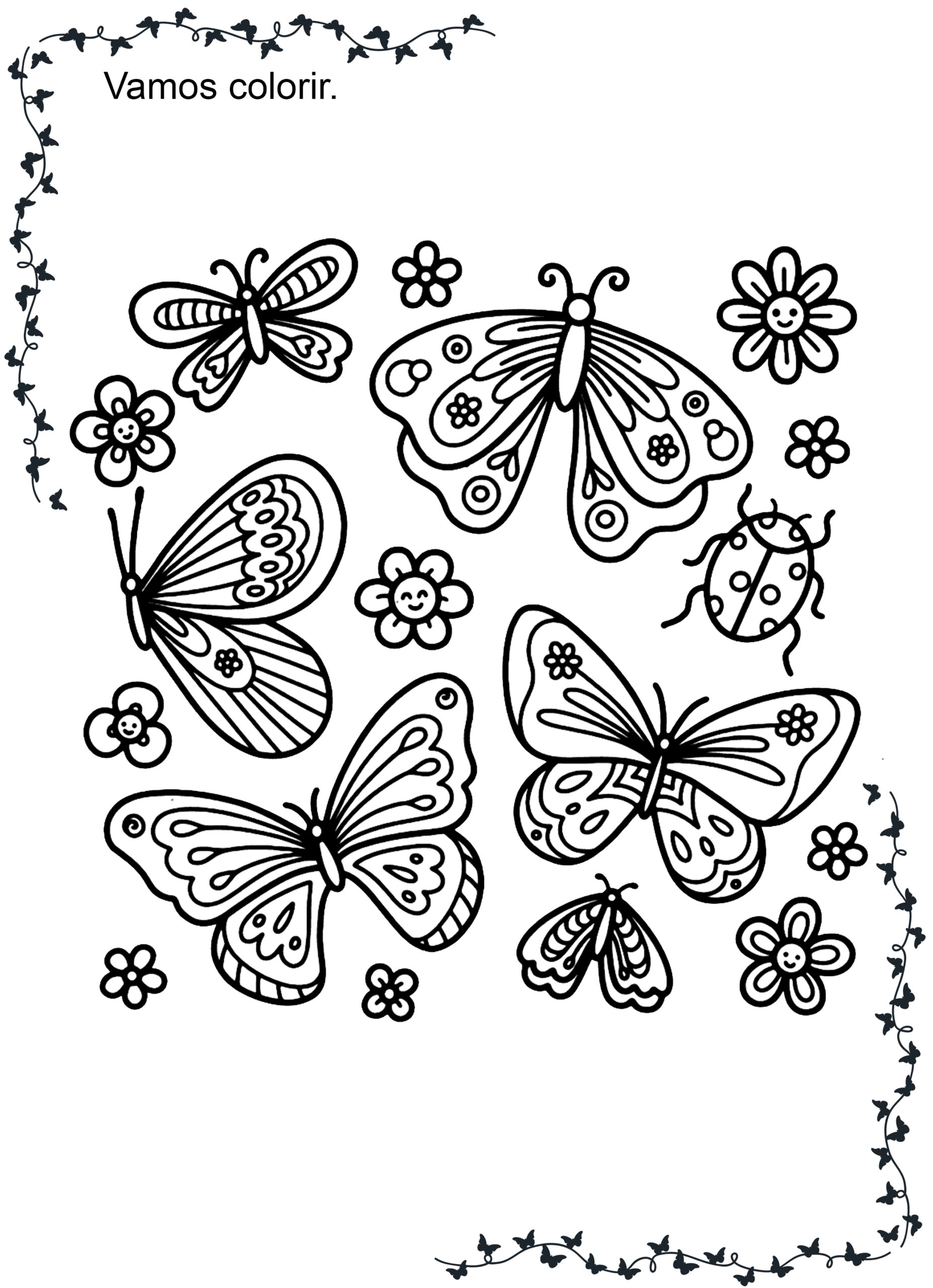 borboletas para colorir
