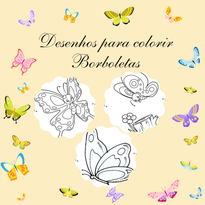 borboletas para colorir