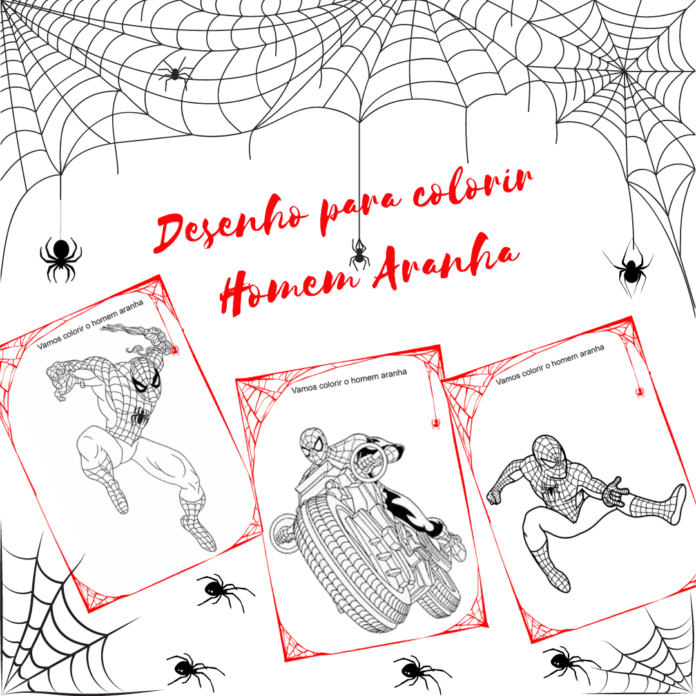 homem aranha para colorir