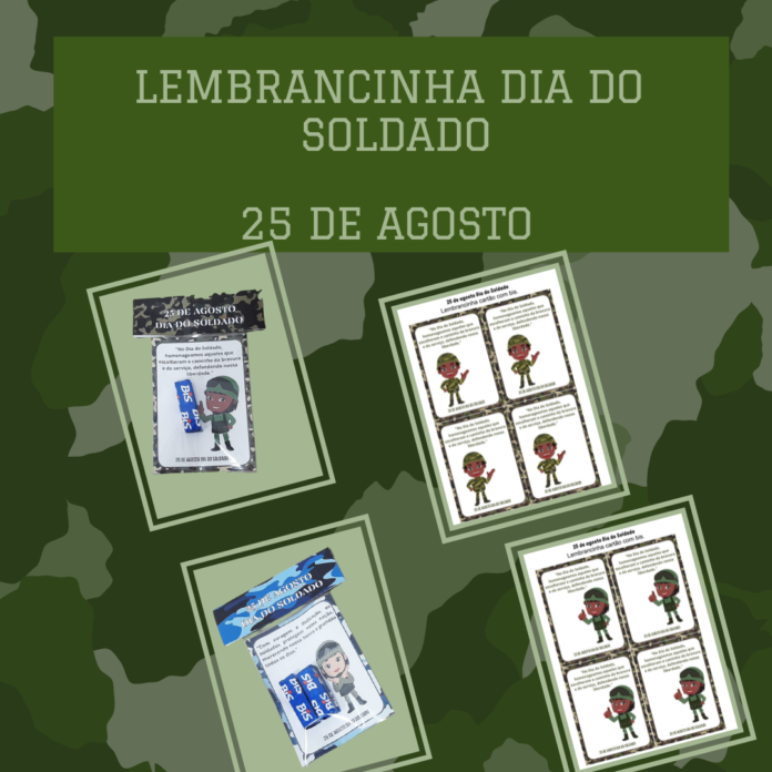 lembrancinha dia do soldado
