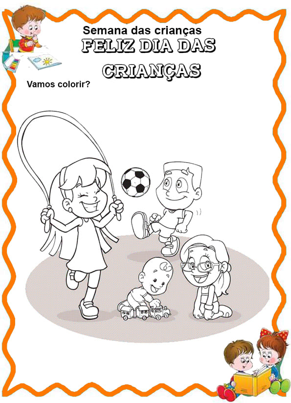 atividades para colorir dia das crianças