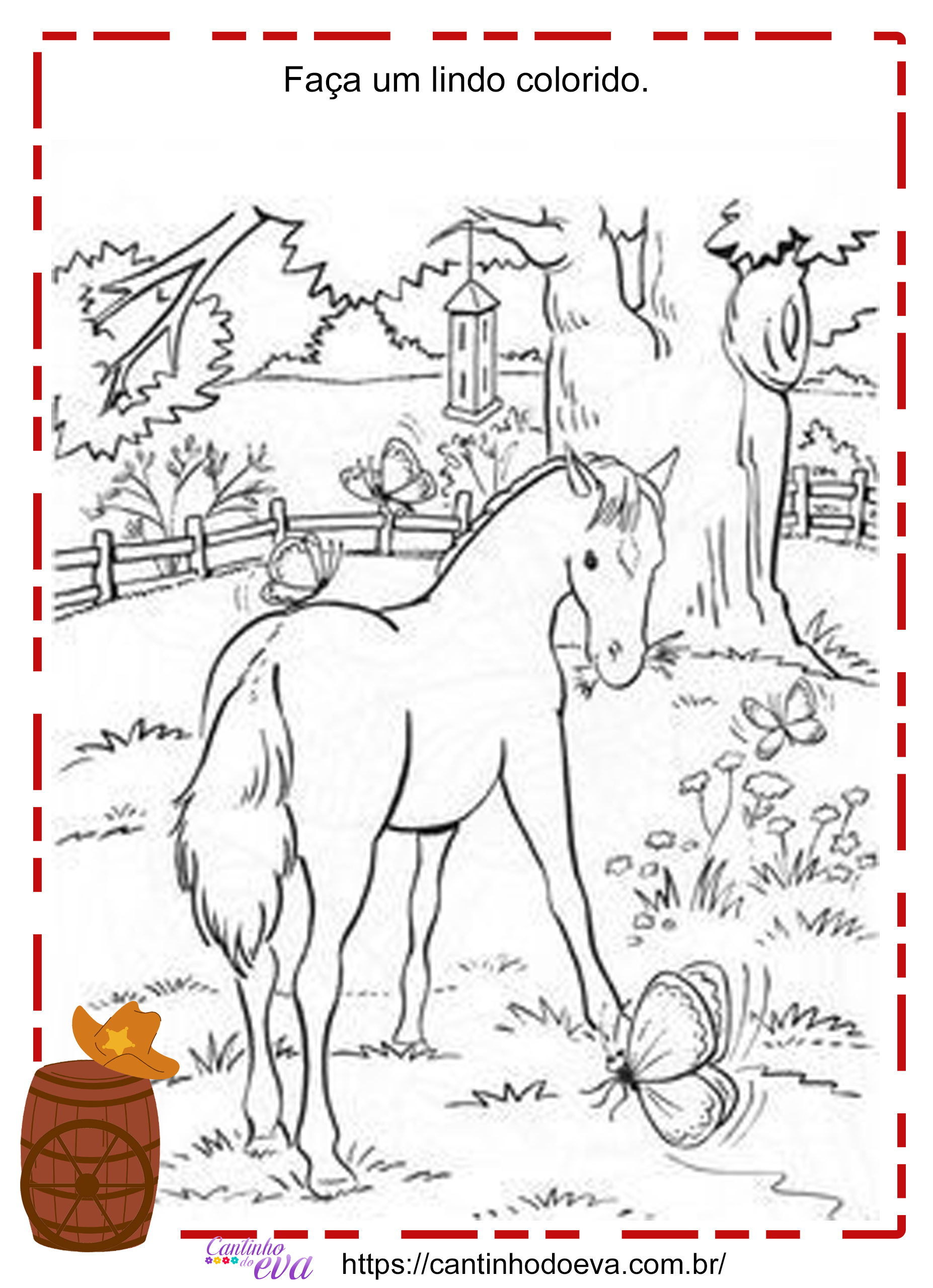 desenho de cavalo para colorir