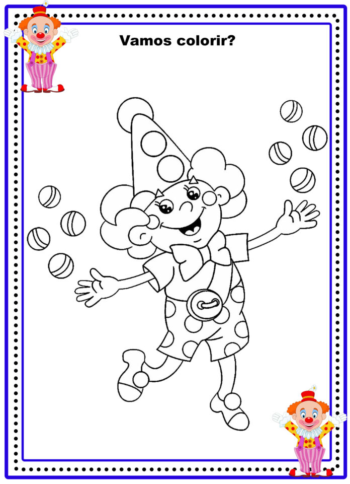 desenho de palhaço para colorir
