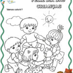 desenho para colorir dia das crianças