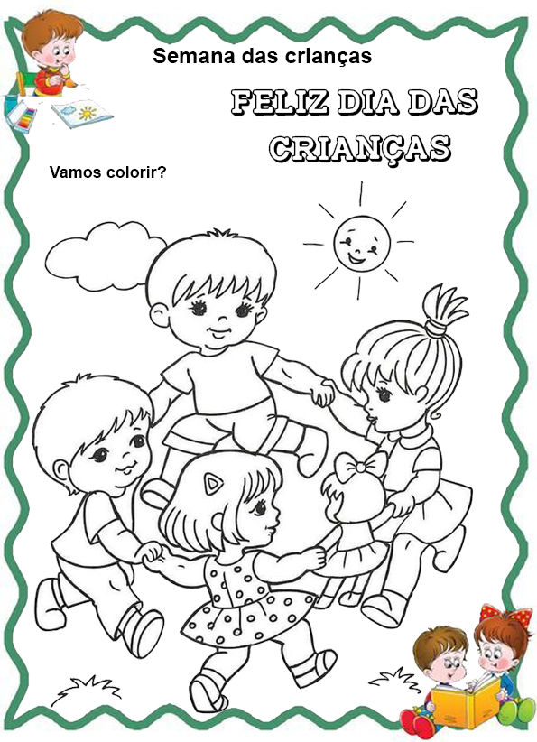 Dia das Crianças: Livrinhos para Colorir - Cantinho Ensinar