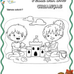 desenho para colorir dia das crianças