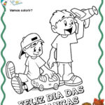 desenho para colorir dia das crianças