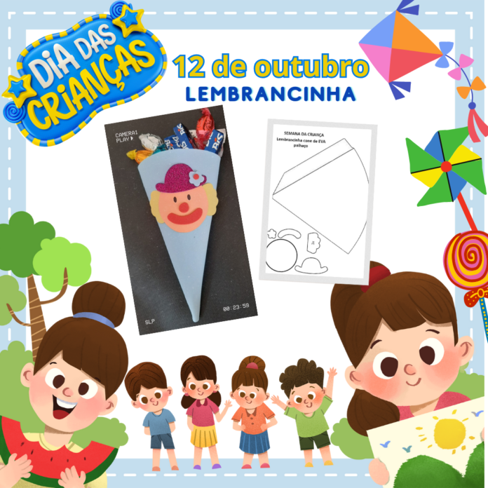 lembrancinha do dia das crianças em EVA